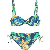 LASCANA Bikini in Dunkelblau/ Grün - 44E-Cup