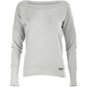 Winshape Oversize-Shirt "Longsleeve WS2", Damen, Gr. L, grau (grau melange), 48% Baumwolle, 48% Polyester, 4% Elasthan, U-Boot-Ausschnitt, Shirts Oversize-Shirt