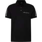 Armani Exchange für Herren. 8NZFSGZJ81Z1200 Einfarbiges schwarzes Poloshirt (XS), Lässig, Baumwolle, Kurzarm
