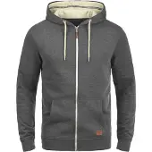 Blend Kapuzensweatjacke "Kapuzensweatjacke BHHulker", Herren, Gr. XXL, grau (charcoal), Obermaterial: 60% Baumwolle CO. 40% Polyester PES., Sweatjacken Kapuzensweatjacke