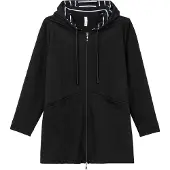 Sheego Sweatjacke in schwarz | Gr.: 44-46