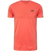 Alpha industries T-Shirt "Basic T-Shirt SL", Herren, Gr. S, rot (radiant rot), Obermaterial: 100% Baumwolle, Shirts T-Shirt