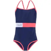 Kangaroos Badeanzug "Energy Kids", Jungen, Gr. 146/152, N-Gr, weiß (marine, pink, weiß), Polyamid, kontrastfarbene Details, unifarben, Badeanzüge Badeanzug, im Colorblocking-Look
