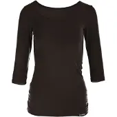 Winshape 3/4-Arm-Shirt "WS4", Damen, Gr. S, schwarz, 90% Baumwolle, 10% Elasthan, Rundhals, Shirts 3/4-Arm-Shirt