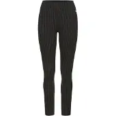 LASCANA Leggings , Damen, Gr. 36/38, N-Gr, schwarz, Obermaterial: 45% Polyester, 25% Polyamid, 25% Viskose, 5% Elasthan, Jacquardmuster, Nadelstreifen, Hosen Leggings, mit Nadelstreifen, Topseller