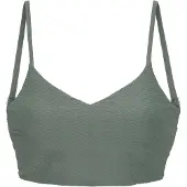 Sunseeker Crop-Bikini-Top "Loretta", Damen, Gr. 34, Cup C/D, grün (oliv), Polyamid, Strukturmuster, unifarben, Bikini-Oberteile Crop-Bikini-Top, mit Strukturmuster