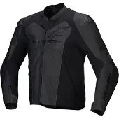 Alpinestars Faster V3 Airflow perforierte Motorrad Leder-/Textiljacke, schwarz, 58
