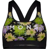 Mons Royale Stella X-Back Bra Alpine schwarz/gemustert S
