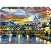 Educa Puzzle Petersdom Und Engelsbrücke 1500 Stücke Durchsichtig Kinder Durchsichtig One Size