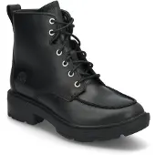 Timberland Schnürstiefelette "BRIMFIELD MID LACE UP BOOT", Damen, Gr. 36, schwarz (schwarz full grain), Leder, Schuhe Schnürstiefelette, Winterschuhe, Winterstiefel, Schnürboots, Winterboots
