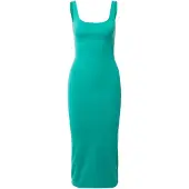 Superdry für Damen. W8011461A Gestricktes Midikleid mit grünem Karree-Ausschnitt (XS), Lässig, Modal, Ärmellos / Hosenträger