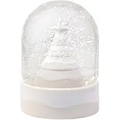 Villeroy & Boch Weihnachtsfigur "Schneekugel Winter Glow ø 11 cm beige", beige, LIKE. BY , Dekofiguren, Weihnachtsfigur