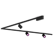 Philips Hue Perifo Basis-set L-förmige Deckenleuchte Schwarz (3 Spots)