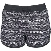 Buffalo Badeshorts , Damen, Gr. 134/140, N-Gr, schwarz-weiß (schwarz, weiß), Microfaser, Polyester, Ethnomuster, Badehosen Badeshorts, mit Ethnodruck