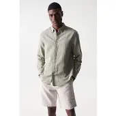Salsa Jeans Cotton Linnen Regular Fit Langarmhemd