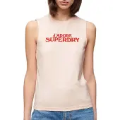 Superdry Sport Luxe Graphic Fitted ärmelloses T-shirt