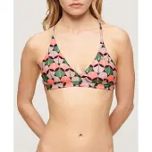 Superdry für Damen. W3010407A Triangel-Bikinioberteil mit mehrfarbig gekreuzten Trägern (L), Strandbekleidung, Recyceltes Polyester, Nachhal