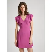 Pepe Jeans für Damen. PL953522 Kleid Camila rosa (XL), Lässig, Viskose, Kurzarm, Nachhaltig