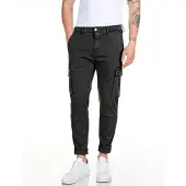 Replay 1100000002199 "JAAN", Herren, Gr. 34, Länge 34, schwarz, Web, Obermaterial: 91% Baumwolle, 6% Elastomultiester, 3% Elasthan, slim fit lang, Hosen 1100000002199, Hyperflex
