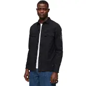 Superdry für Herren. M4010889A Delta Hemd Marineblau (XXL), Lässig, Baumwolle, Langarm