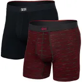 Saxx Vibe Xtra Soft Comfort Boxer Brief FLY 2PK spacedye stripe/black (SSB) S
