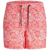 Jack & Jones Herren Badehose SQUAD PAISLEY 12234512 Rosa - L