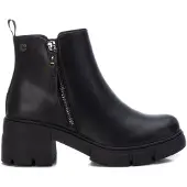 Refresh für Damen. 17105401-NEGRO Niedrige schwarze Stiefelette -Höhe 6cm Absatz (40), 5 bis 8 cm, Reißverschluss, Lässig, Kunstleder