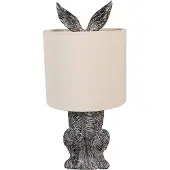 Clayre & Eef Tischlampe Kaninchen Ø 20x43 cm Braun Beige Polyresin