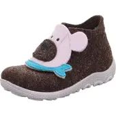 Superfit Baby Jungen HAPPY Hausschuhe, DUNKELBRAUN/GRAU 3000