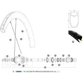 Mavic Cosmic Pro Carbon Ust Disc 650b Hintere Rechte Speichen 12 Einheiten
