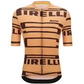 Santini Pirelli Kurzarm-radtrikot Orange L Mann Orange L