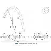 Mavic Aksium Elite Ust Disc 650b Hintere Rechte Speichen 12 Einheiten