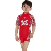 Speedo Disney Mickey Mouse All-in-one Kurzarm-uv-shorty Mit Rückenreißverschluss