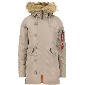 Alpha industries N3B VF 59 Wmn Winterjacke für Damen Vintage Sand