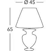 KOLARZ Tischlampe Anfora, bunt, Höhe 65 cm, Glas