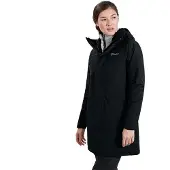Berghaus Softshelljacke "W HINDERWICK JKT", Damen, Gr. XS, transparent (schwarz, schwarz), Obermaterial: 100% Polyester. Futter: 100% Polyester, normal, Jacken Softshelljacke, mit praktischer Kapuze