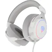 Genesis Neon 764 White, Kabelgebunden, Gaming, 20 - 20000 Hz, 425 g, Kopfhörer, Weiß
