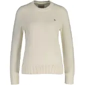 Gant für Damen. 4800200 Klassischer beiger Pullover (XXL), Lässig, Baumwolle