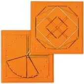 Miniland Set Mit 6 Farbigen Geobrettern 15 Cm