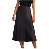 Y.A.S Midirock "YASPELLA HW MIDI SKIRT S. NOOS", Damen, Gr. S (36), schwarz, Web, Obermaterial: 97% Polyester, 3% Elasthan, unifarben, regular fit wadenlang, Röcke Midirock