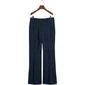 Gant für Damen. 4150334 Schmal geschnittene, ausgestellte marineblaue Kleiderhose (40), Lässig, Polyester