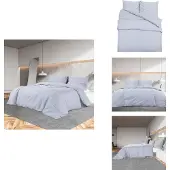 vidaXL Bettwäsche-Set Grau 155x220 cm Leichte Mikrofaser - Bettbezüge