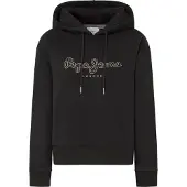 Pepe Jeans für Damen. PL581459 Sweatshirt Frida schwarz (S), Lässig, Baumwolle, Nachhaltig