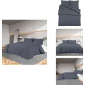 The Living Store Bettwäsche-Set Anthrazit 240x220 cm Leichte Mikrofaser