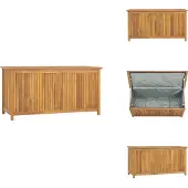 vidaXL Gartenbox 114x50x58 cm Massivholz Teak - Gartenboxen