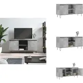 vidaXL TV-Schrank Betongrau 104x35x50 cm Holzwerkstoff - TV-Möbel