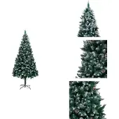 vidaXL Künstlicher Weihnachtsbaum mit Zapfen und Schnee 240 cm - Weihnachtsbäume