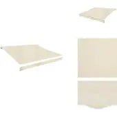vidaXL Markisenbespannung Canvas Creme 6x3 m (ohne Rahmen) - Markisen