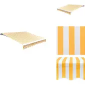 vidaXL Markisenbespannung Canvas Orange & Weiß 500x300 cm - Markisen
