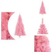 vidaXL Künstlicher Weihnachtsbaum mit Ständer Rosa 210 cm PVC - Weihnachtsbäume